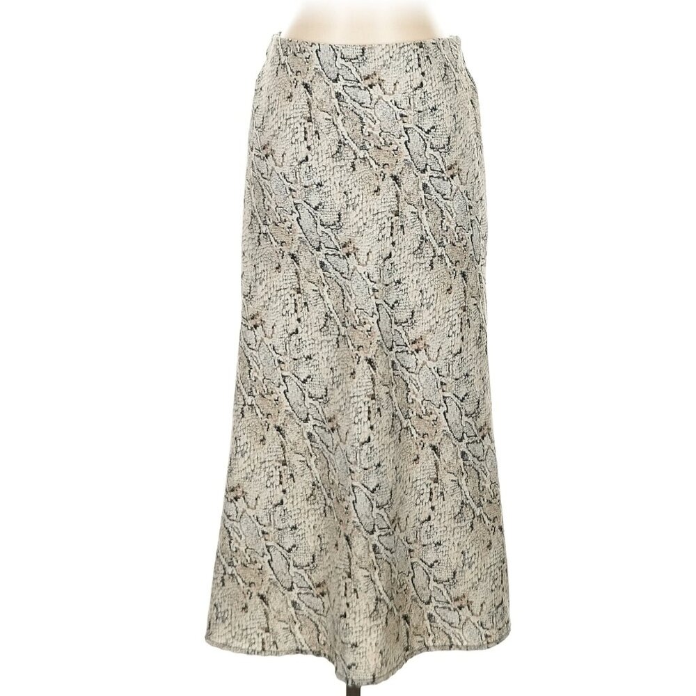 Rachel Zoe Snake Print Pull-On Midi-Skirt - Size 2